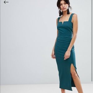 SIZE 12 TEAL MIDI DRESS (NWOT)